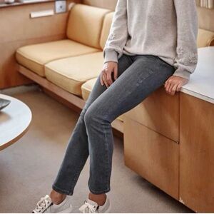 J. Jill High-Rise Straight-Leg Jeans Onyx Charcoal Gray Wash Sz 14 pants